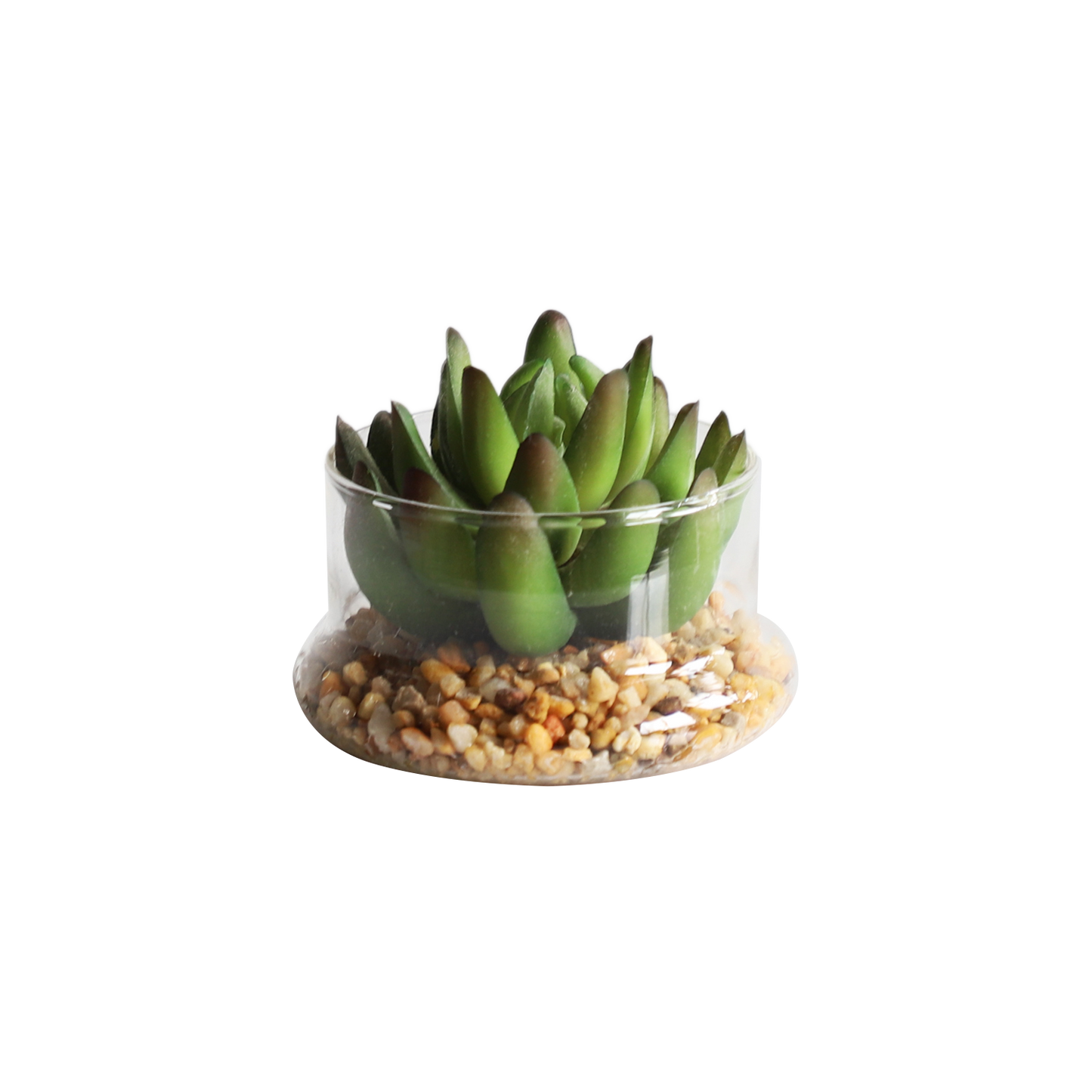KA818A10-Artificial succulents in art pot-9x9x7cm