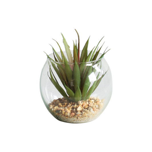 KA818A11-Artificial succulents in art pot-12x12x13cm