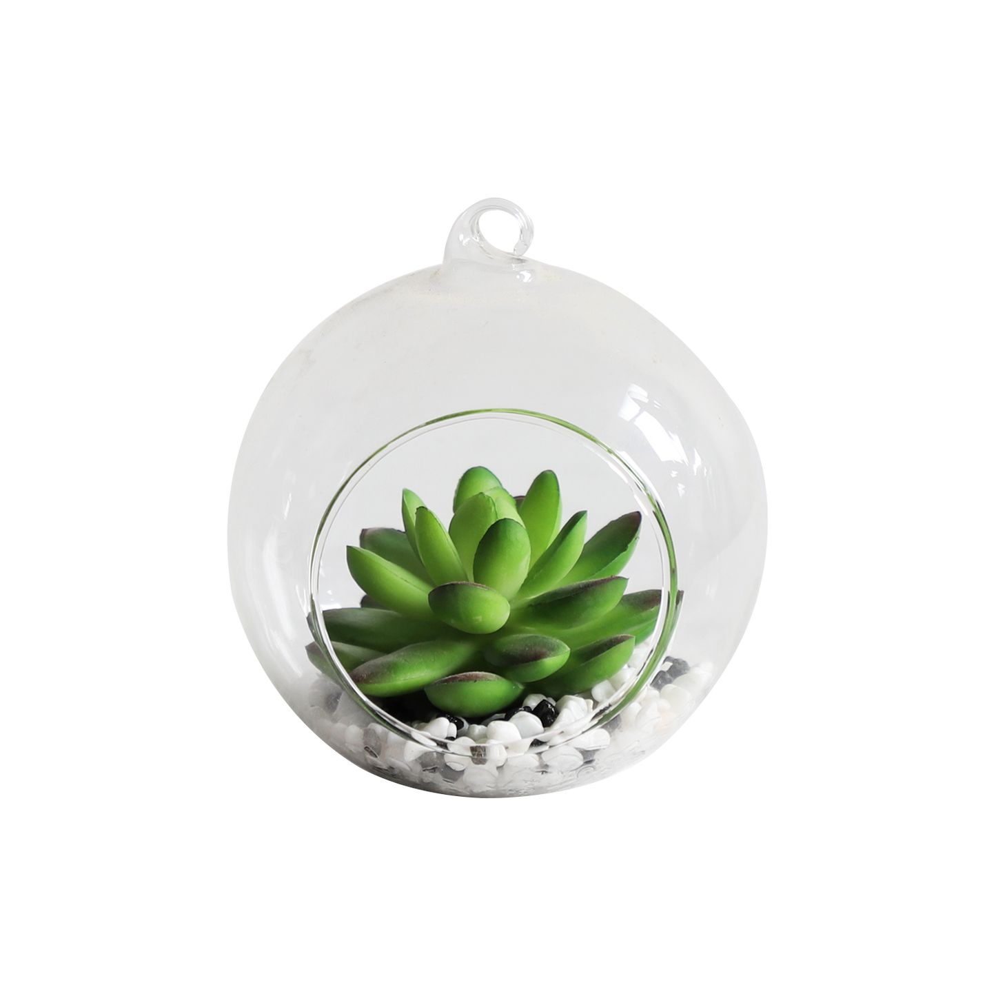 KA818A13-Artificial succulents in art pot-12x12x12cm