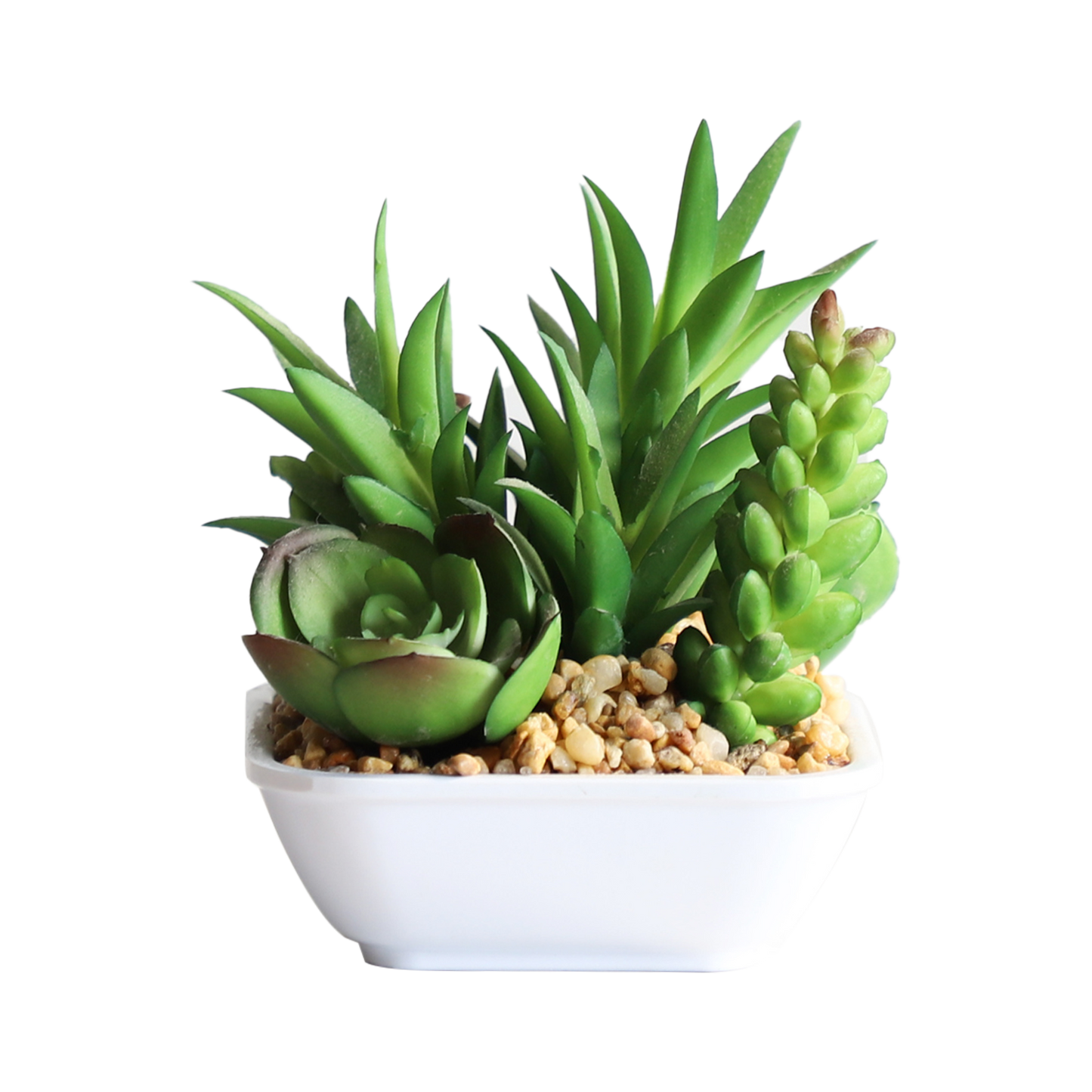 KA818A20-Artificial succulents in art pot-10x10x10cm