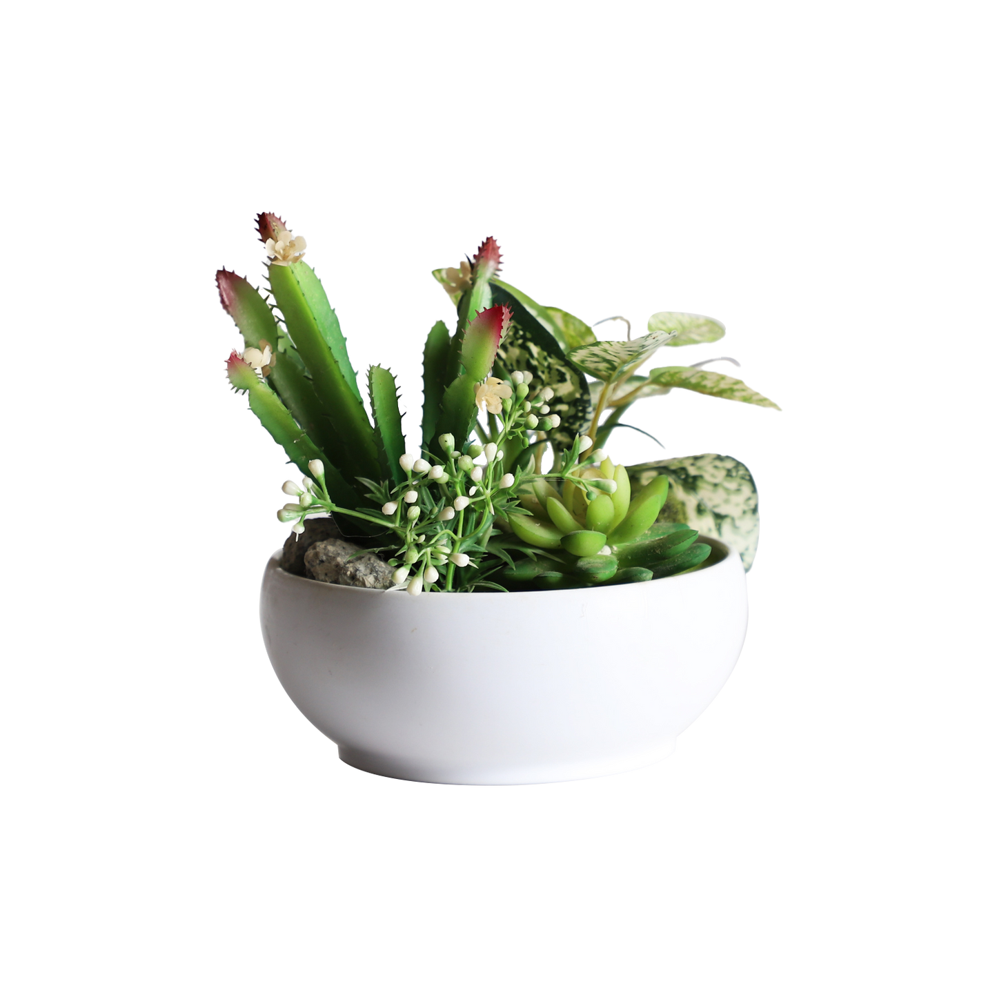KA818A25-Artificial succulents in art pot-16x16x18cm