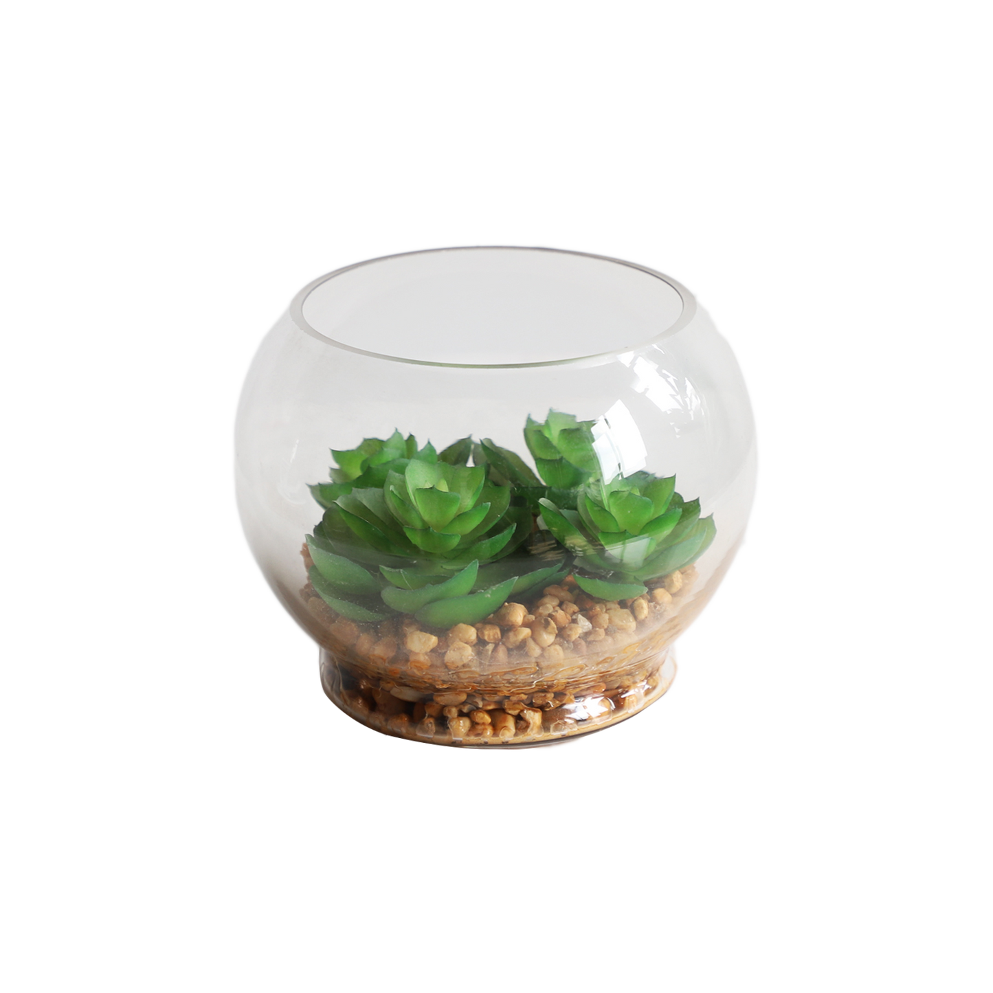 KA818A3-Artificial succulents in art pot-15x15x12.5cm