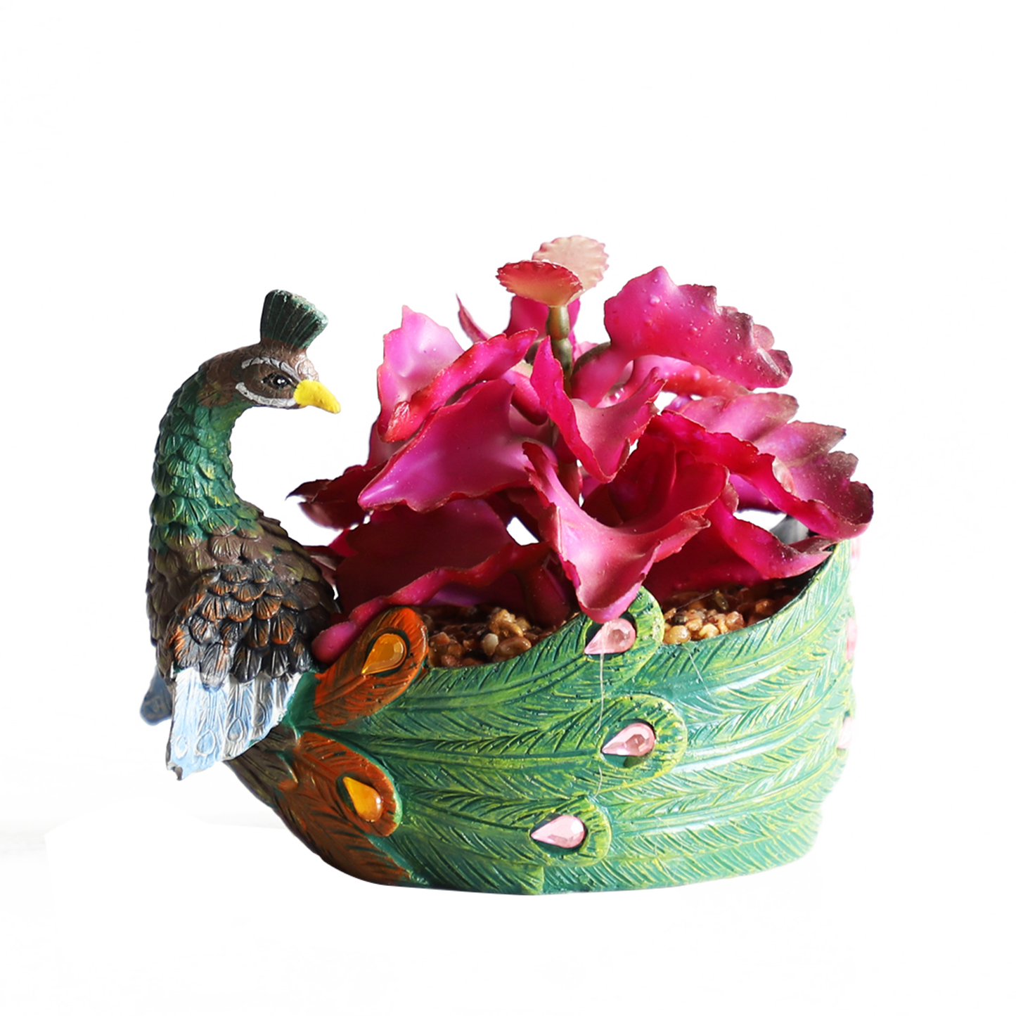 KA818A30-Artificial succulents in art pot-14x10x11cm