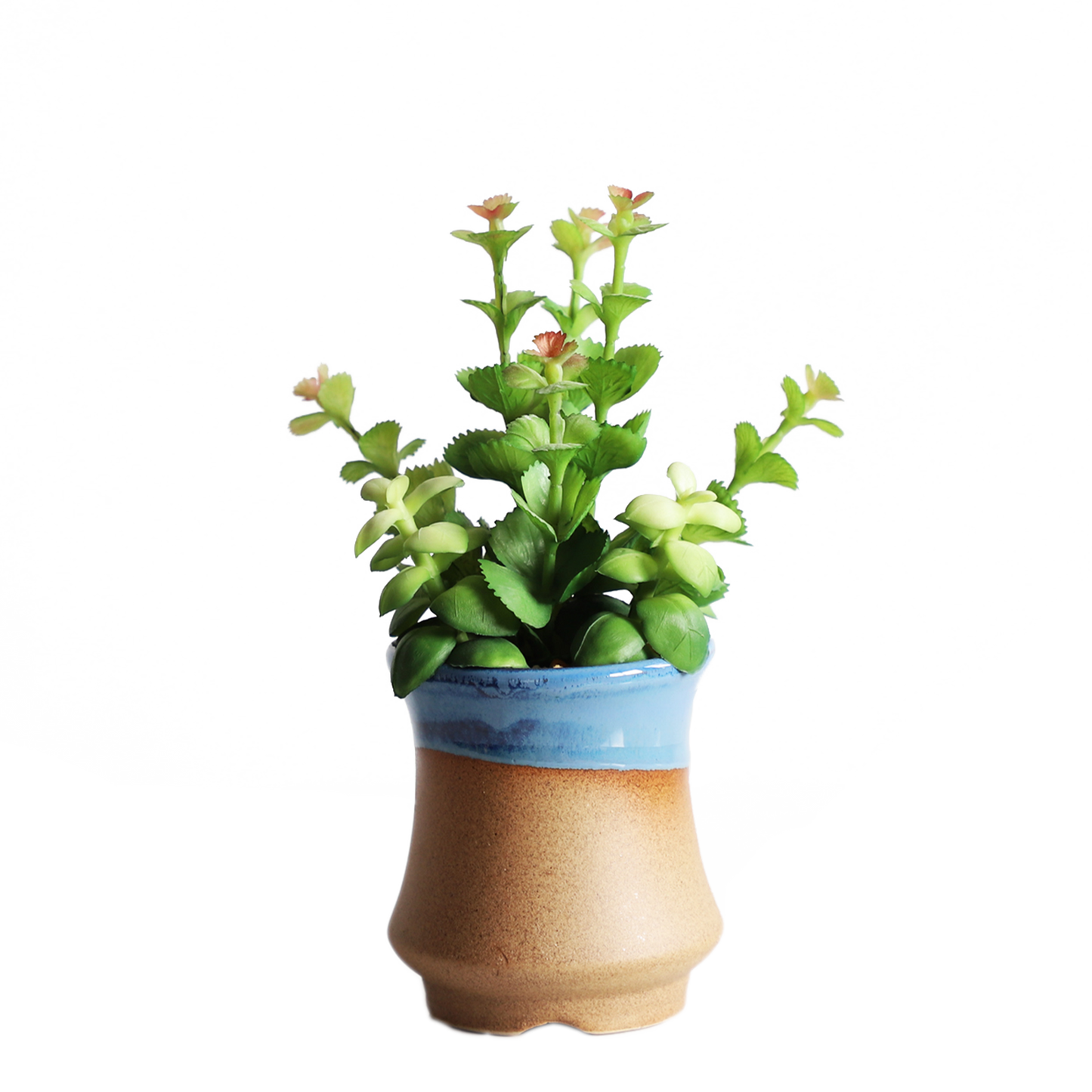 KA818A39-Artificial succulents in art pot-9x9x22cm