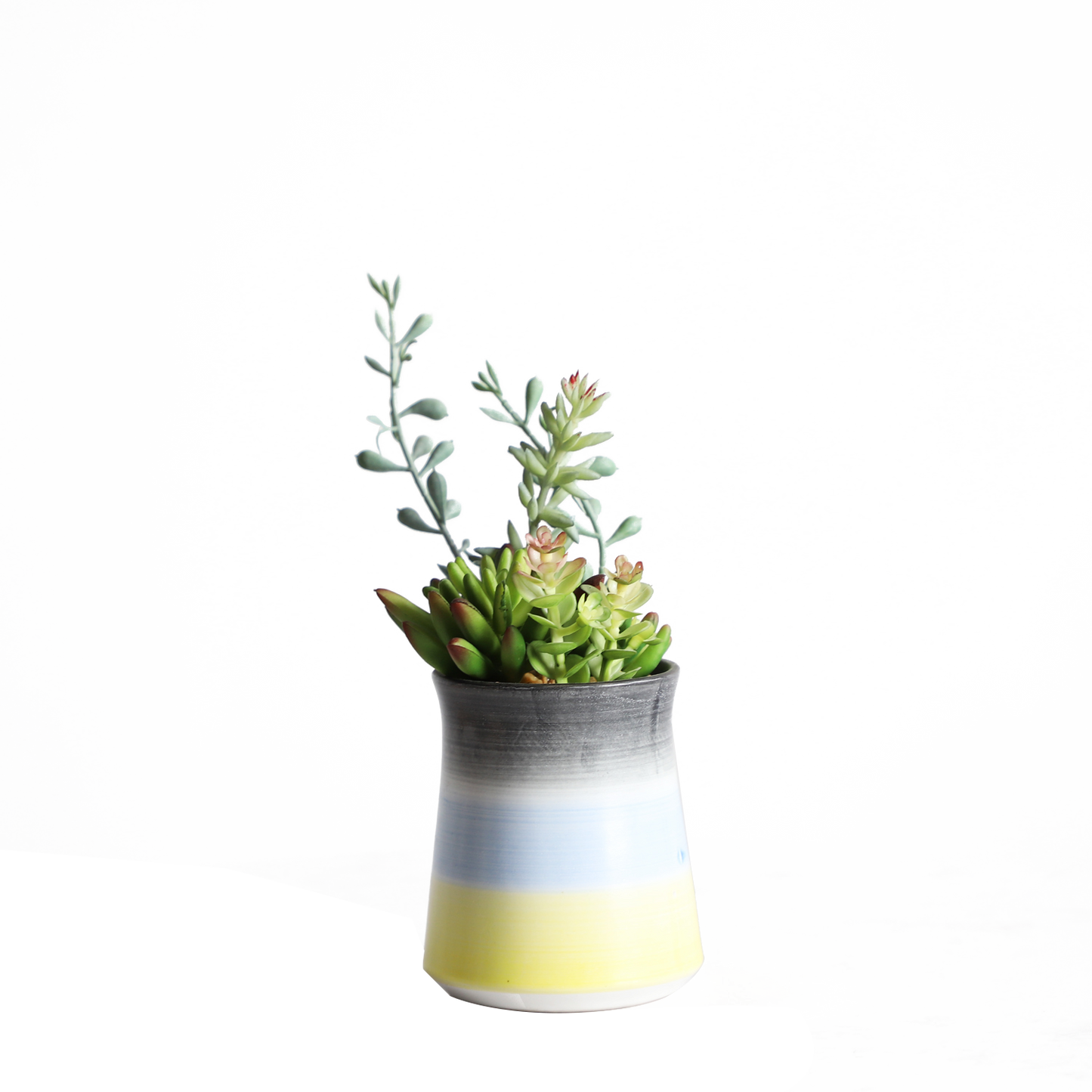 KA818A40-Artificial succulents in art pot-10x10x22cm