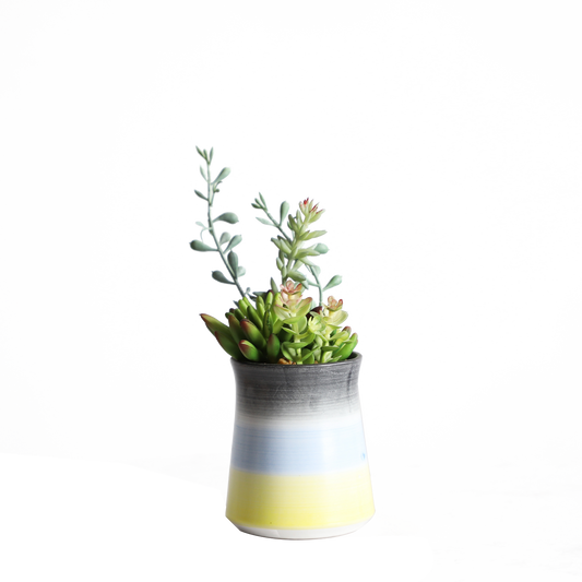 KA818A40-Artificial succulents in art pot-10x10x22cm