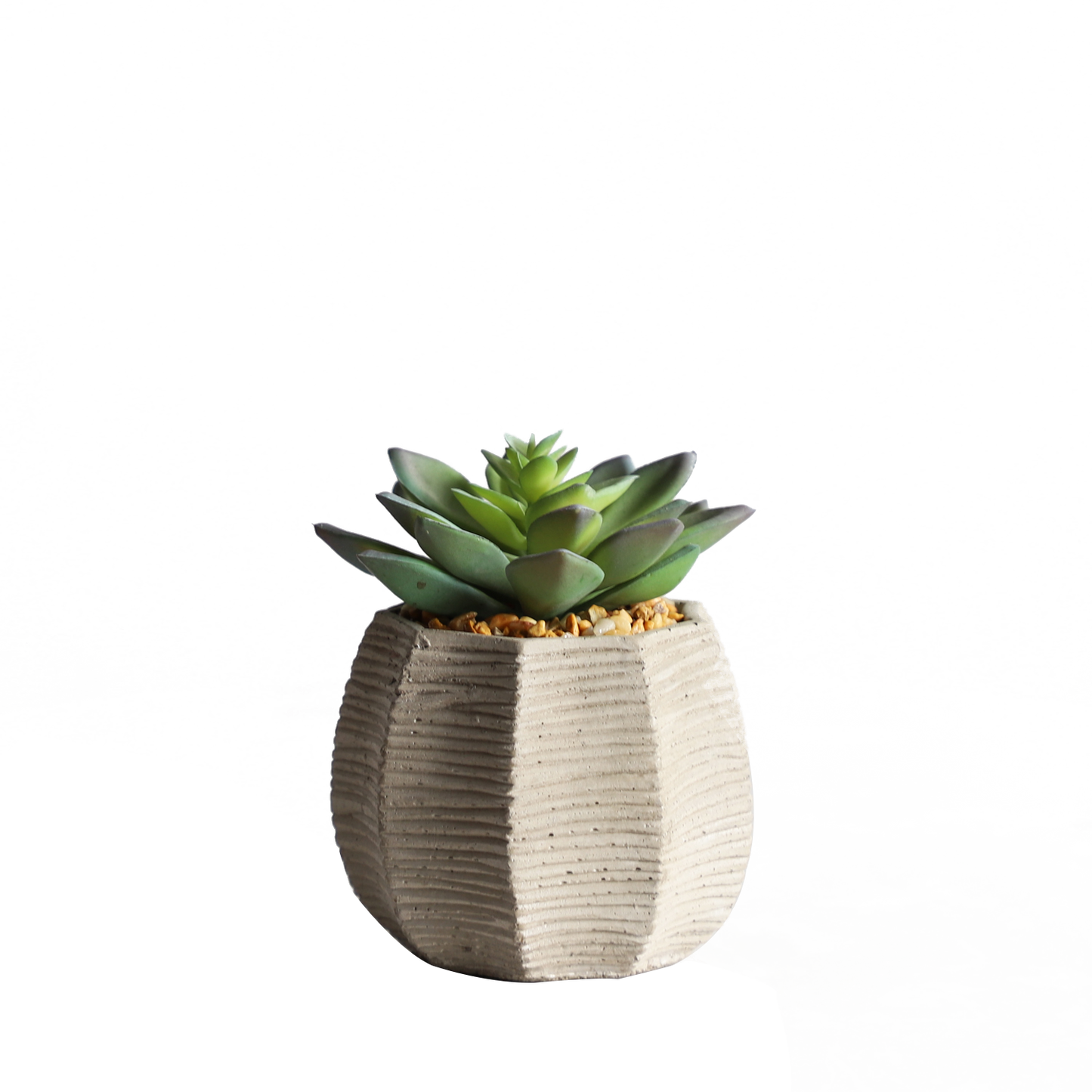 KA818A42-Artificial succulents in art pot-11x11x12cm