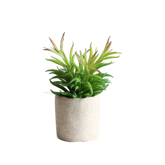 KA818A45-Artificial succulents in art pot-8x8x19cm