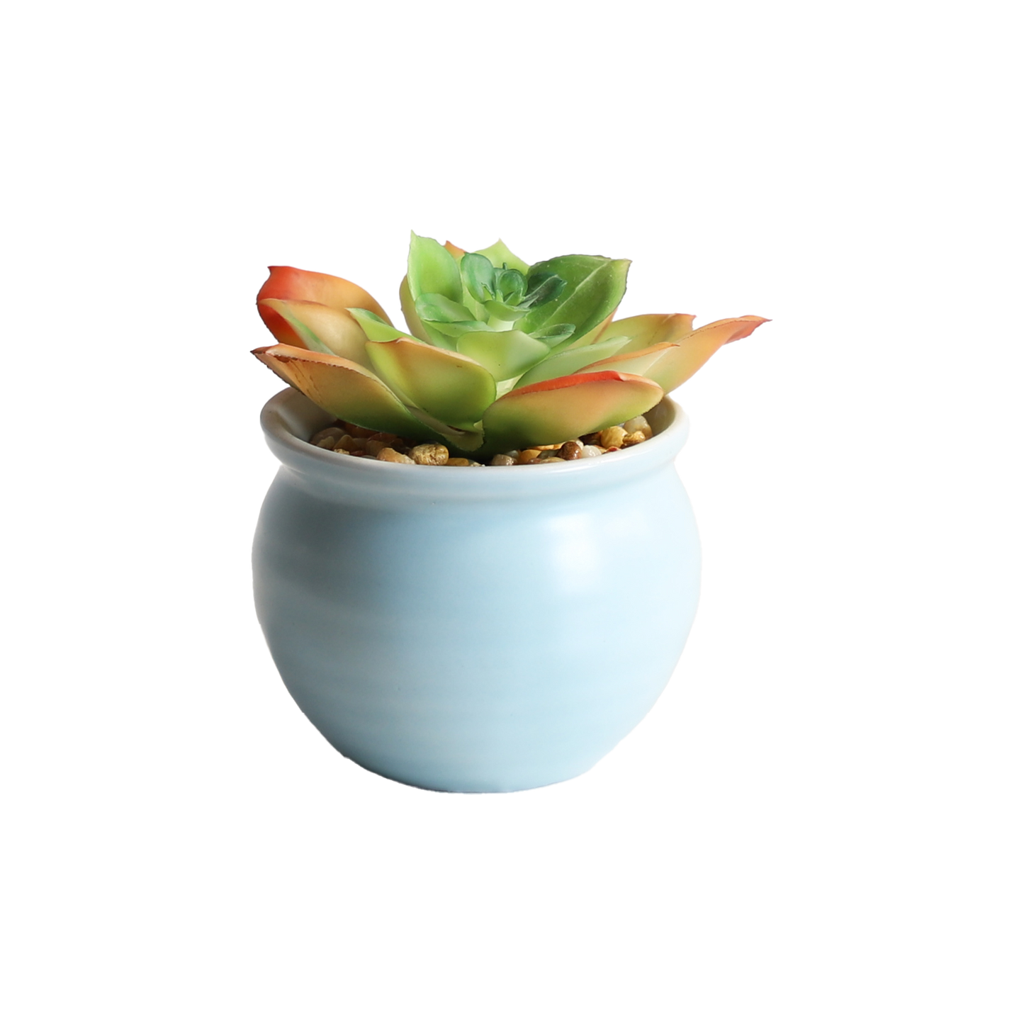 KA818A47-Artificial succulents in art pot-8x8x8cm