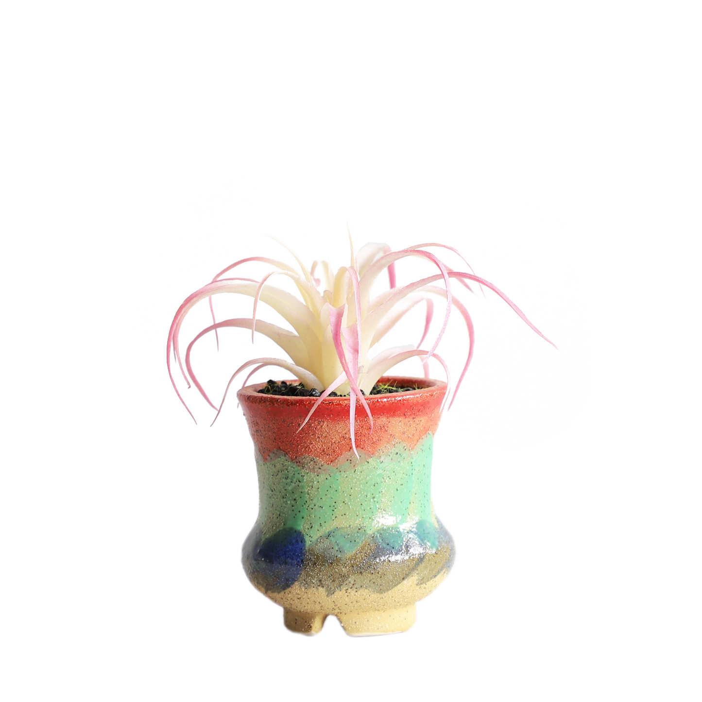 KA818A54-Artificial succulents in art pot-9x9x14cm
