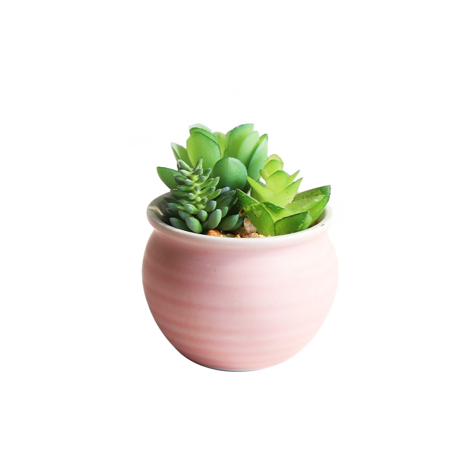 KA818A63-Artificial succulents in art pot-8x8x9cm