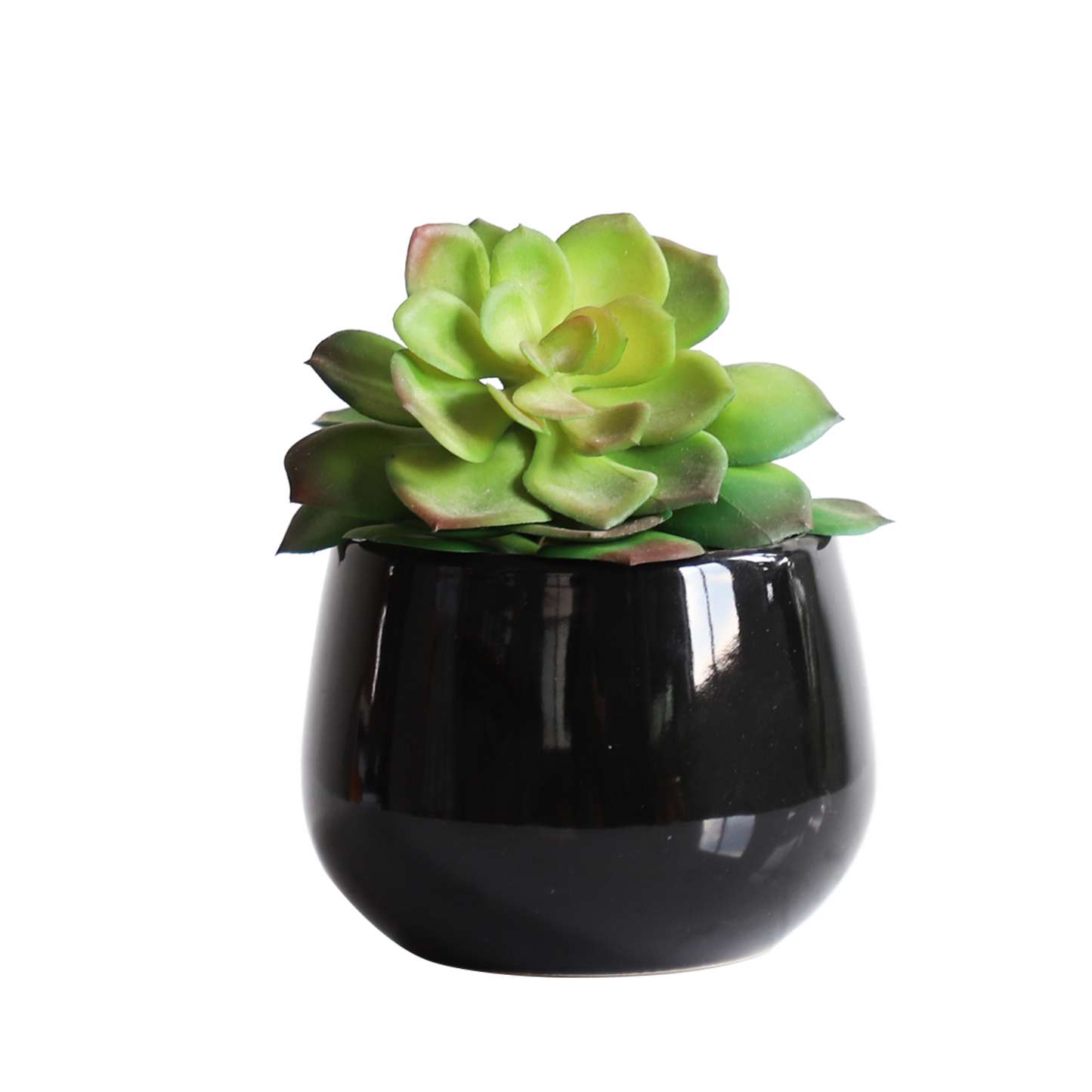KA818A74-Artificial succulents in art pot-10x10x11cm