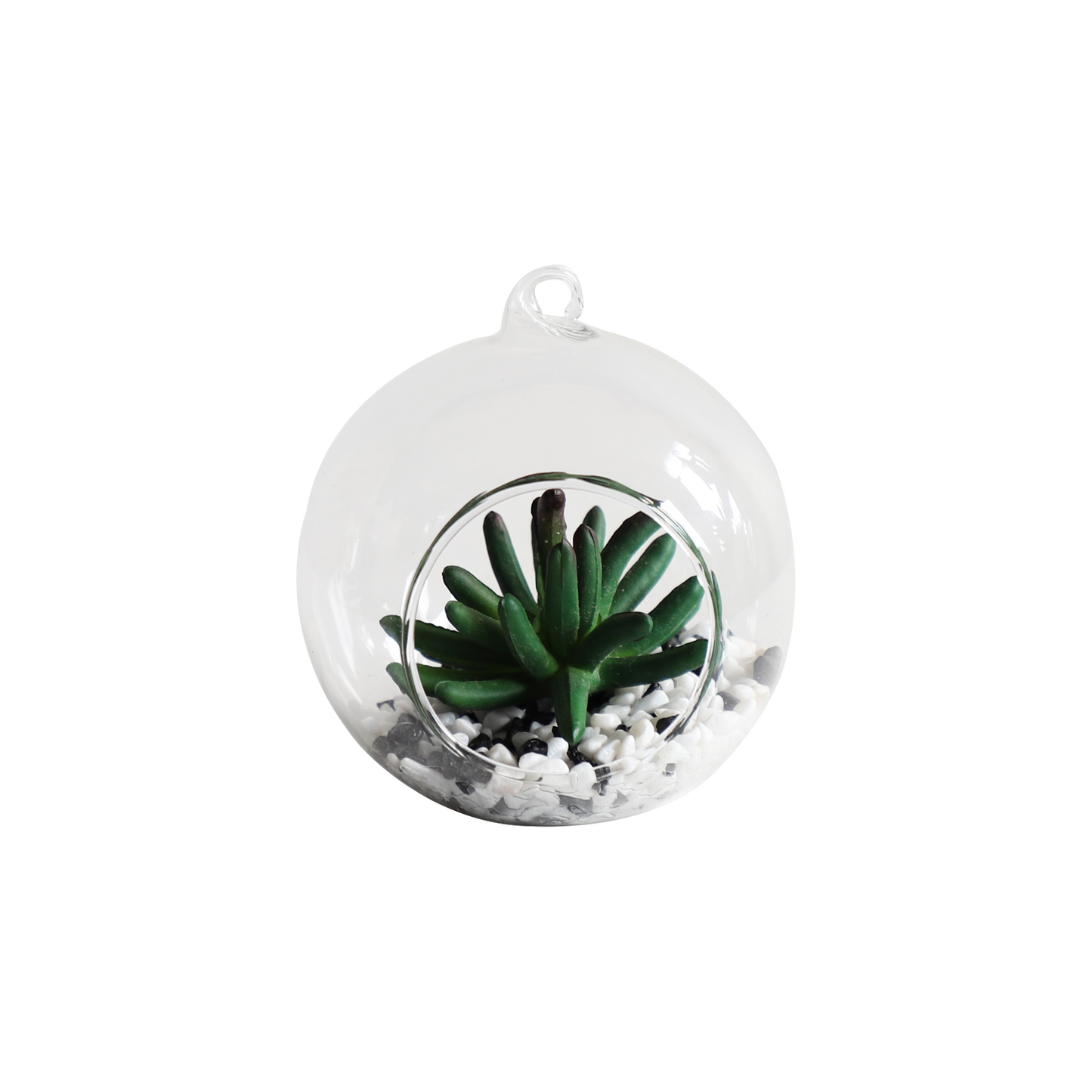 KA818A8-Artificial succulents in art pot-12x12x12cm