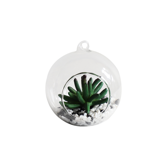 KA818A8-Artificial succulents in art pot-12x12x12cm