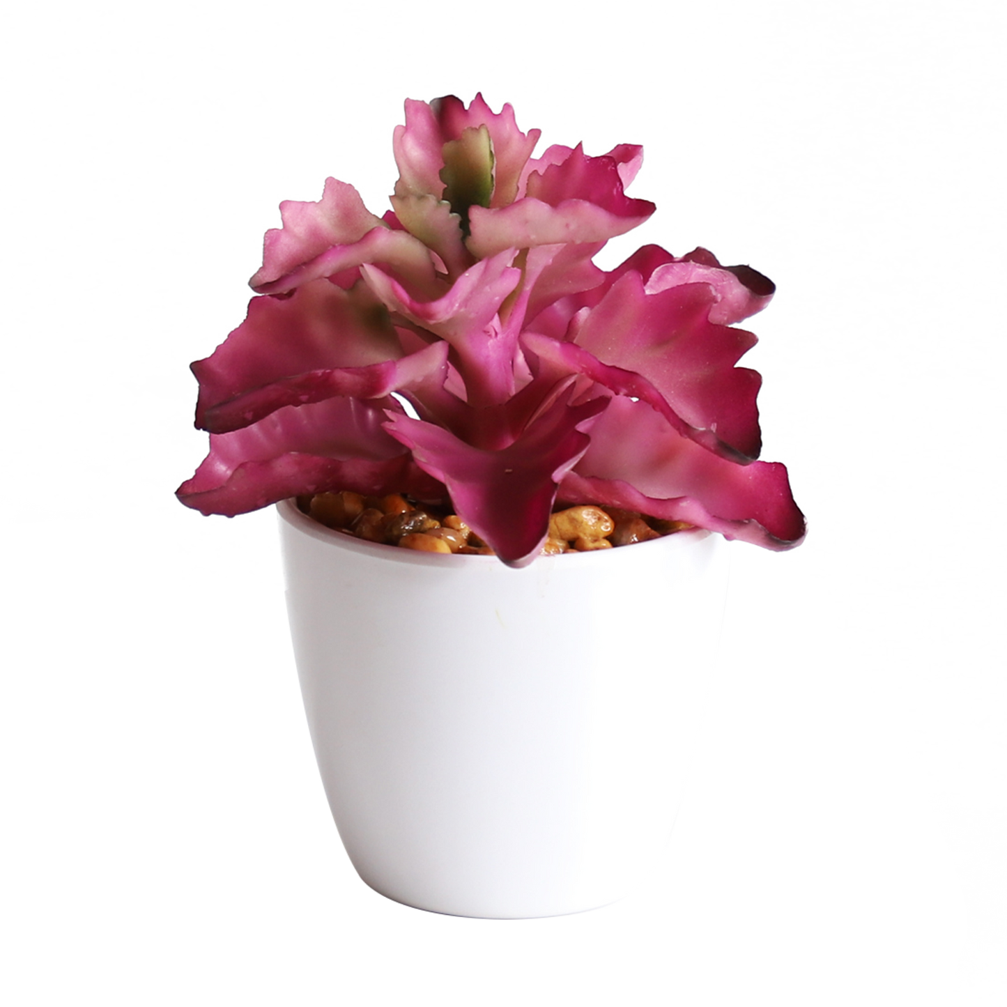 KA818A80-Artificial succulents in art pot-7.5x7.5x13cm