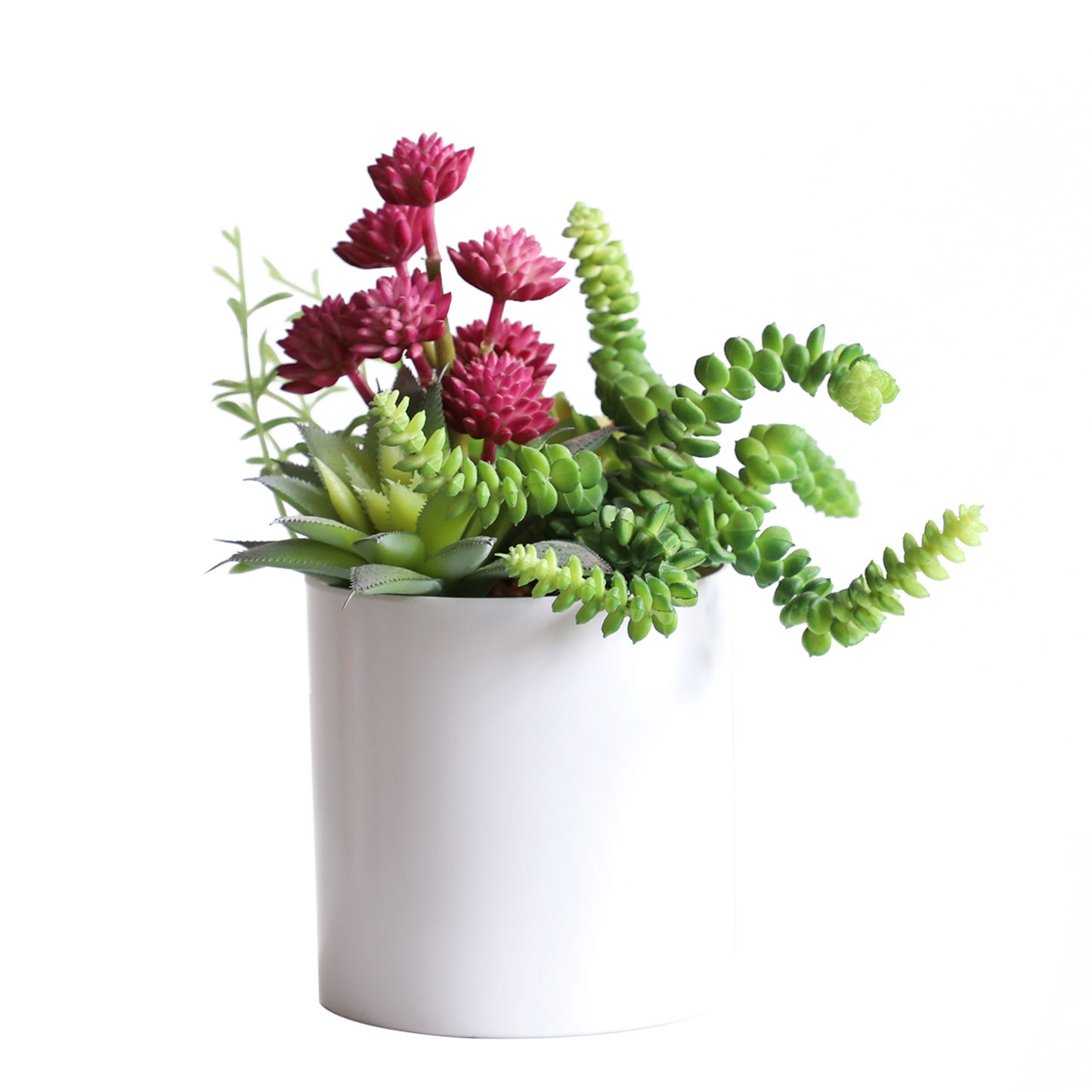 KA818A82-Artificial succulents in art pot-12x12xx26cm