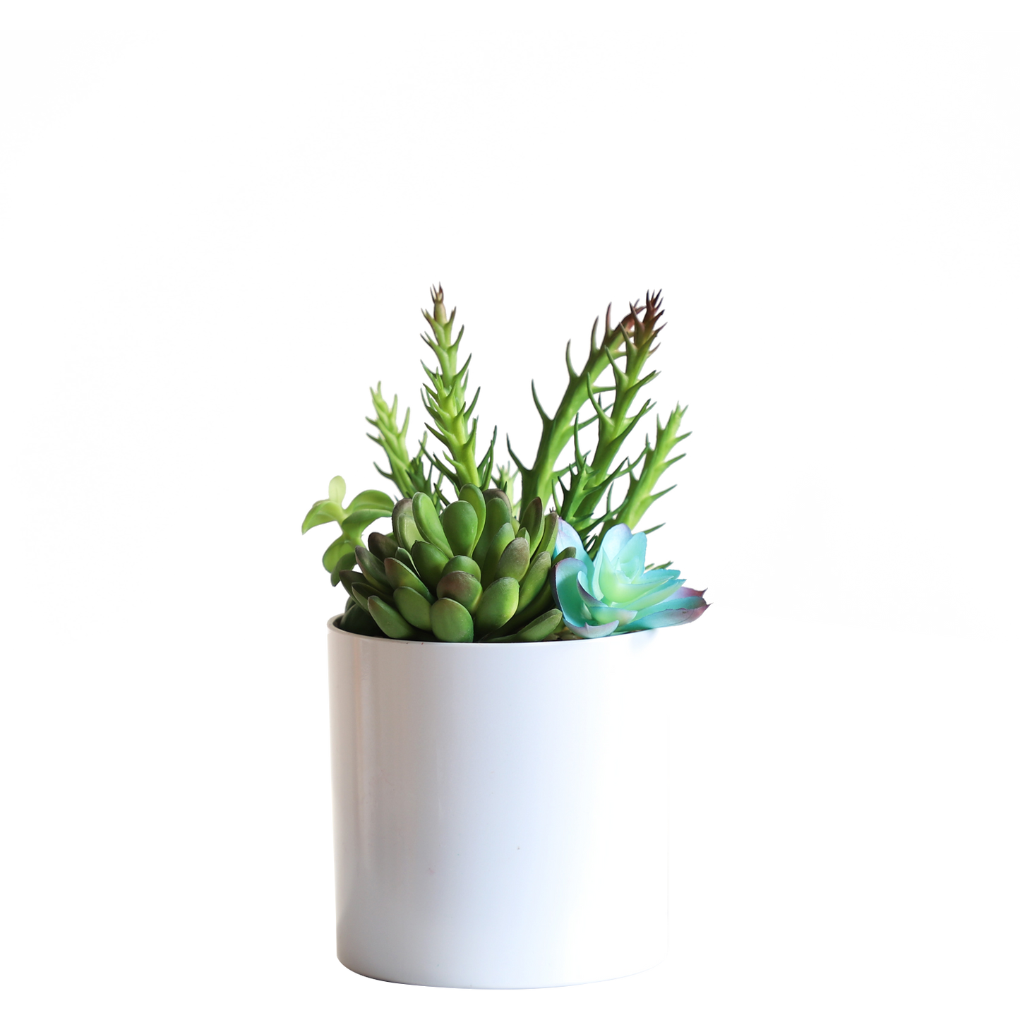KA818A85-Artificial succulents in art pot-10x10x21cm