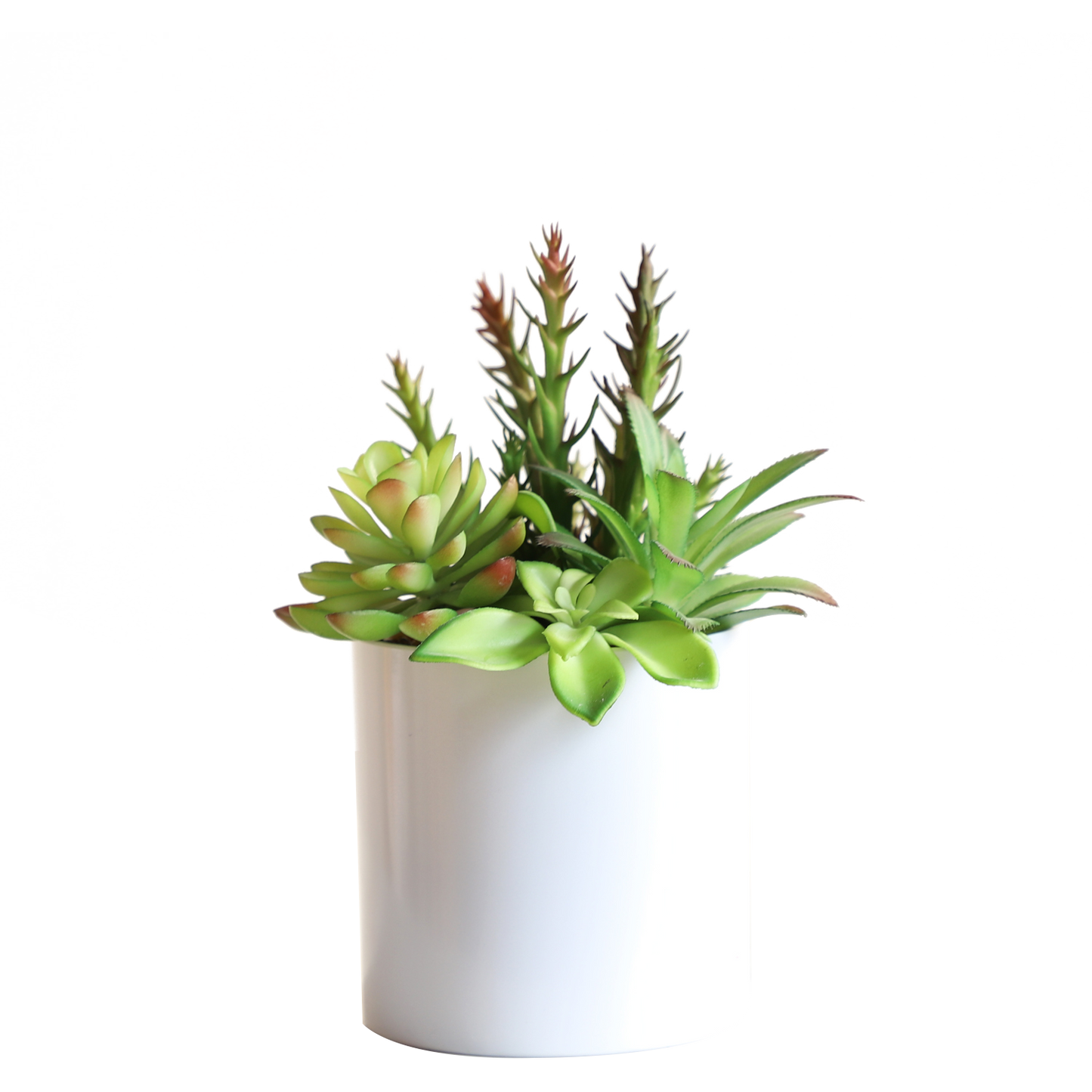 KA818A86-Artificial succulents in art pot-10x10x21cm