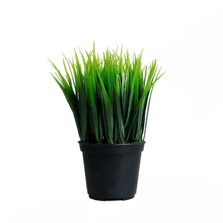 KB-003P-Artificial grass bonsai with pot-H24cm