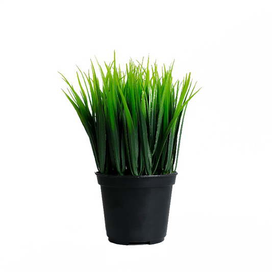KB-003P-Artificial grass bonsai with pot-H24cm