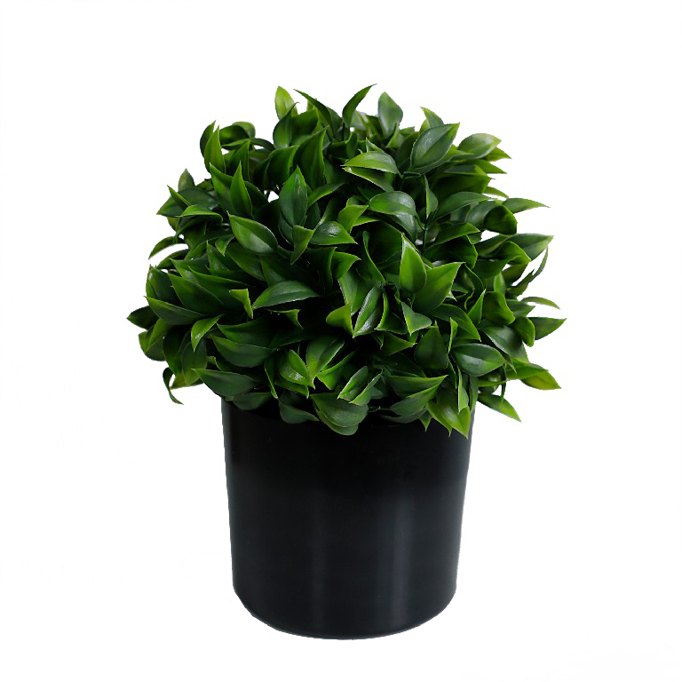 KB-022P-Artificial grass bonsai with pot-H25cm