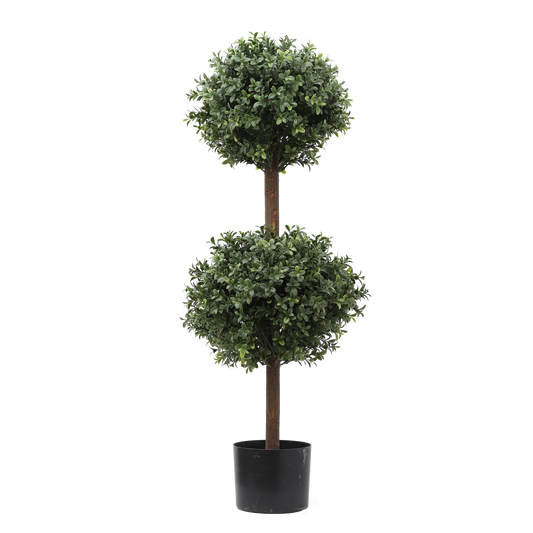 KM5313-2-BOXWOOD DOUBLE BALL TREE-H90cm